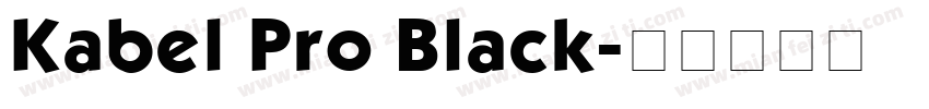 Kabel Pro Black字体转换